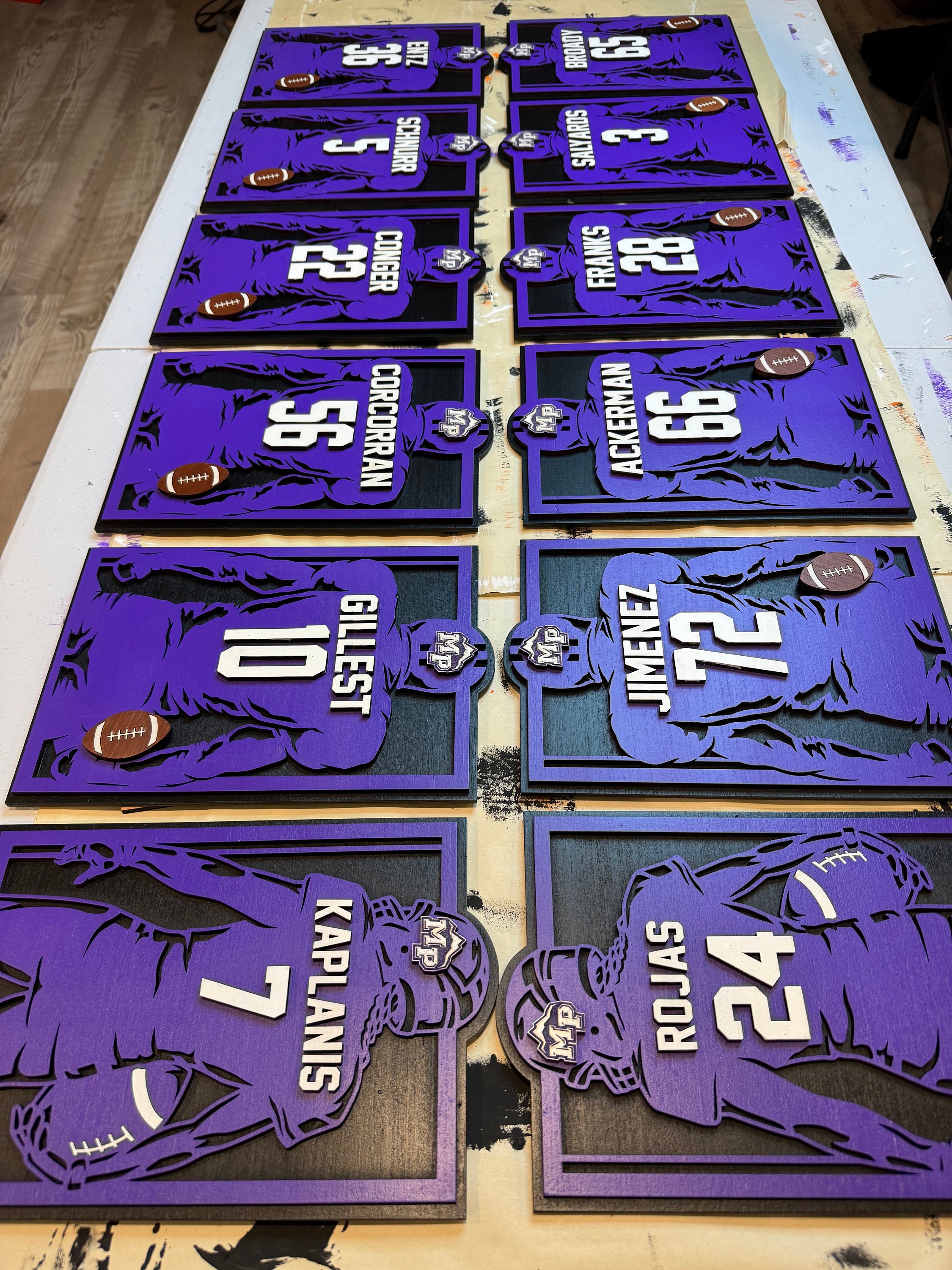 Custom Football Player Sign Team Order - Etsy