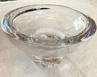 bougeoir vintage en cristal au plomb Dansk | Bol votive scandinave moderne sur pied, Japon