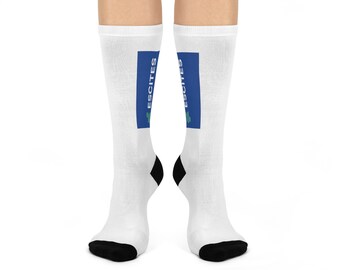Escites Logo Crew Socks | Branded Rectangle Design