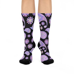 purple paisley dress socks Bruno Conte Royal Blue Circular Jacquard Pattern Dress Sock