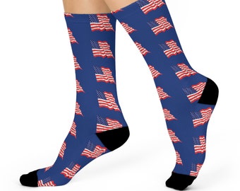 American Flag Blue II Cushioned Crew Socks