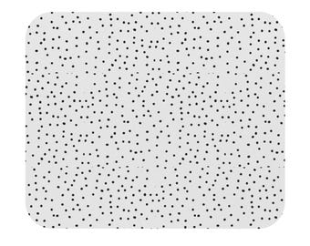 Black Ink Dot Pattern Mouse Pad | Minimal Polka Dot Desk Mat