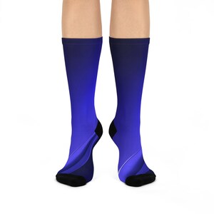 Black to Blue DTG Crew Socks
