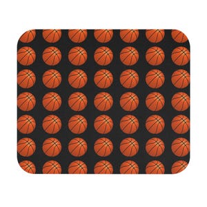 Basketballs on Black Background Mouse Pad