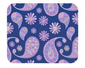 Blue/Purple Paisley Mouse Pad (Rectangle)