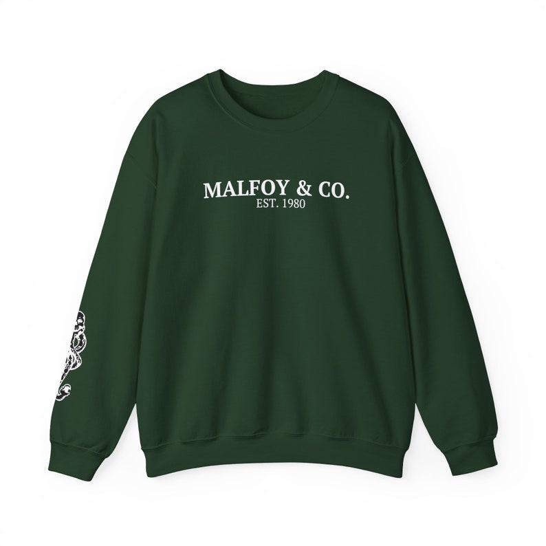 Sudadera Malfoy Draco Crewneck Sudadera mágica Bookish Jersey Manor Suéter Camisa Green House HP Potter Ropa Wizard Merch Fandom Regalo imagen 8