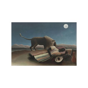 El gitano dormido de Henri Rousseau / Grabado / La Bohemienne endormie/ /1897/ Pintura famosa