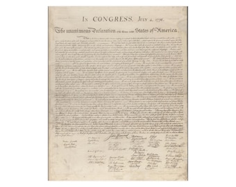 独立宣言の壁画、1776年7月4日アメリカ独立記念日のお祝いギフト