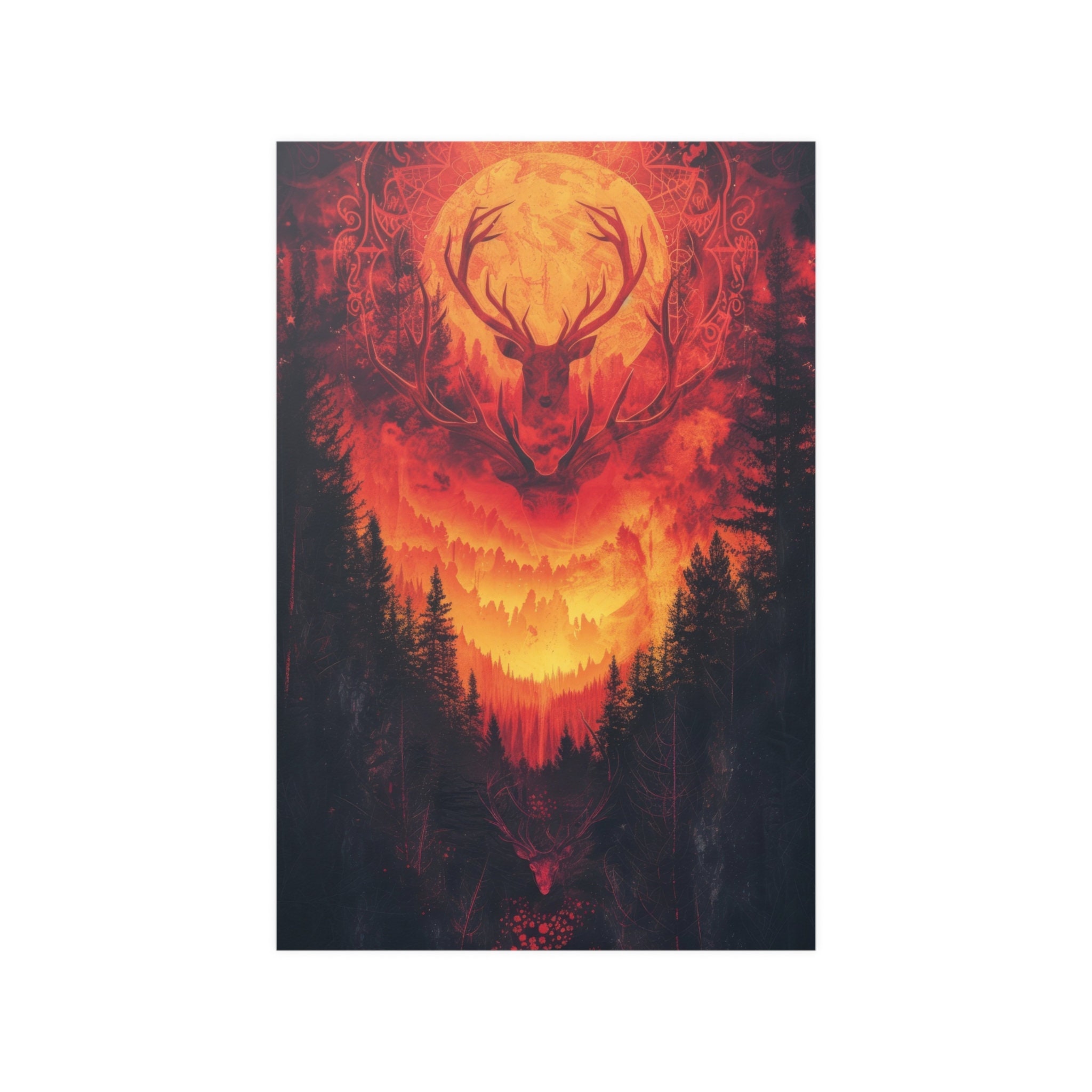 Mystical Wildfire Art Print Etsy