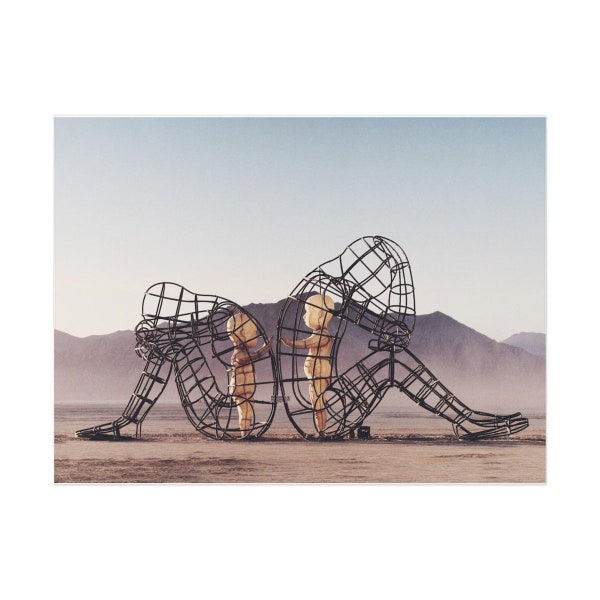 Burning Man Art Print.