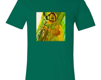 ELLA FITZGERALD Ella Swings Brightly With Nelson by Alan Manham (1954) Unisex Cotton Jersey Short-Sleeve T-Shirt: Jazz Album Cover  Design