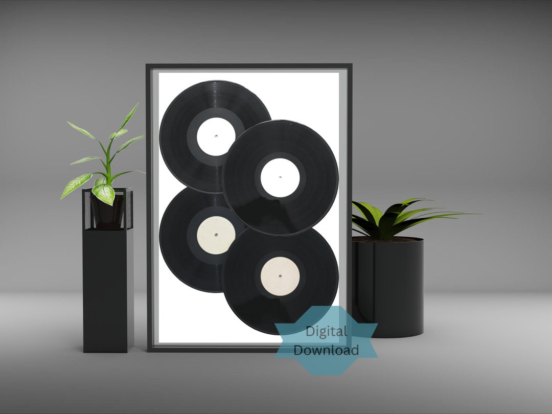 Vinyl Records Printable Wall Art Digital Print Music Etsy