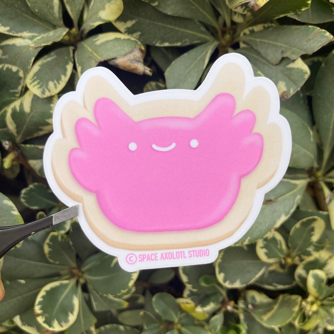 Axolotl Cookie Sticker Vinyl Stickers Water Bottle Sticker Laptop Sticker Axolotl Sticker Etsy