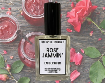 Rose Jammin' Fragrance. Turkish Rose, Geranium, Lemon, Tonka Bean. Eau de Parfum, Perfume Oil.