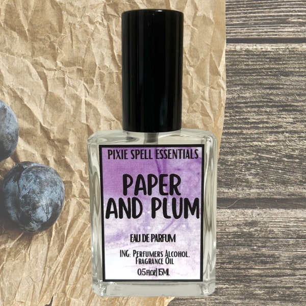 Paper And Plum Fragrance. (Bibliothe'que Dupe/Type/Impression) Plum, Peach, Peony, Violet, Patchouli, Leather and Vanilla. Parfum, Perf Oil