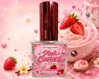 Pink Custard Fragrance | Strawberry Custard | Strawberry Puree | Red Berry Juice | Vanilla Bean | Soft Sugar | Warm Milk Cream