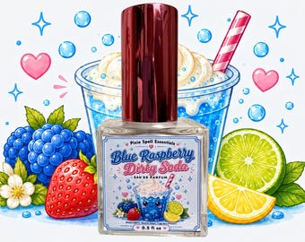 Blue Raspberry Dirty Soda Fragrance | Blue Raspberry Syrup | Sparkling Lemon | Lime Zest | Candied Berry | Vanilla Sugar | Whipped Cream...