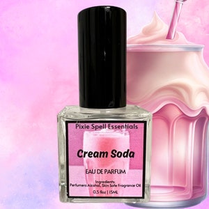 Cream Soda Fragrance. Notes Of Raspberry, Nectarine, White Lily, Pineapple, Vanilla Cream, Sweet Musk. Parfum or Perfume Oil