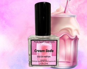 Cream Soda Fragrance. Notes Of Raspberry, Nectarine, White Lily, Pineapple, Vanilla Cream, Sweet Musk. Parfum or Perfume Oil