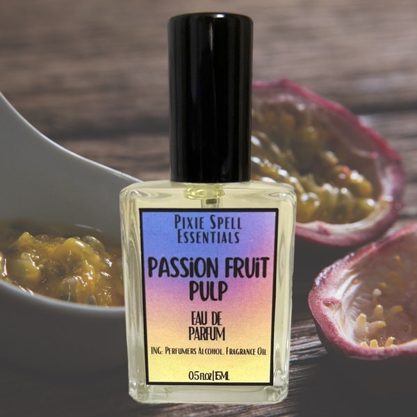 Passion Fruit Pulp Fragrance, Passion Fruit, Black Plum, Sugar Cane, Fruity Scent, Sweet Fragrance, Eau de Parfum, Perfume Oil.