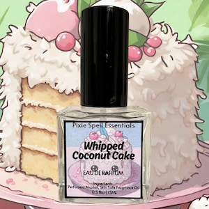 Whipped Coconut Cake Fragrance. Fluffy White Cake, Condensed & Coconut Milk, Coconut Frosting, Spiced Caramel Drizzle, Vanilla, Cinnamon