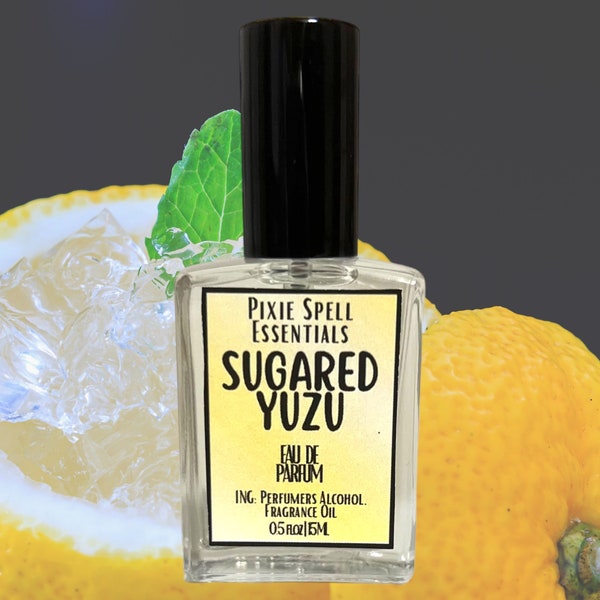 Sugared Yuzu Fragrance. Eau de Parfum, Perfume Oil, Citrus, Sour Yuzu, Sweet Sugar Cane, Zesty, Fresh, Uplifting.