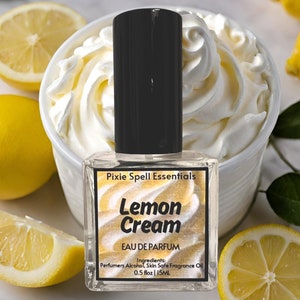 Lemon Cream Fragrance. Sweet Lemon, Creamy Vanilla, Bergamot, Black Tea, Tonka, Honey. Eau de Parfum, Perfume Oil.