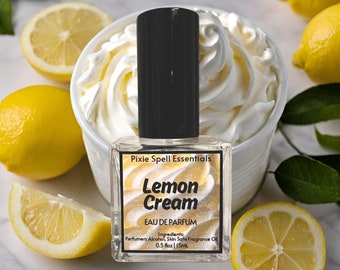 Lemon Cream Fragrance. Sweet Lemon, Creamy Vanilla, Bergamot, Black Tea, Tonka, Honey. Eau de Parfum, Perfume Oil.