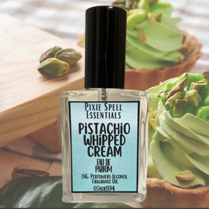 Pistachio Whipped Cream Fragrance.  Pistachio , Amaretto Cherry Scent, Gourmand Perfume, Notes of Vanilla Cream. Parfum or Perfume Oil.