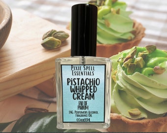 Pistachio Whipped Cream Fragrance.  Pistachio , Amaretto Cherry Scent, Gourmand Perfume, Notes of Vanilla Cream. Parfum or Perfume Oil.