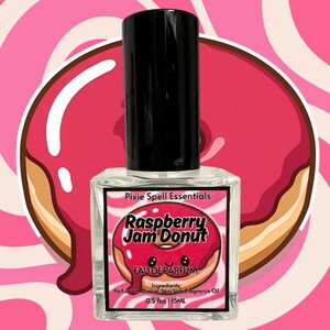Raspberry Jam Donut | An Inspired Fragrance | Juicy Tart Raspberry Jelly, Fresh Fried Dough, Powdered Sugar . Parfum Or Perfume Oil.