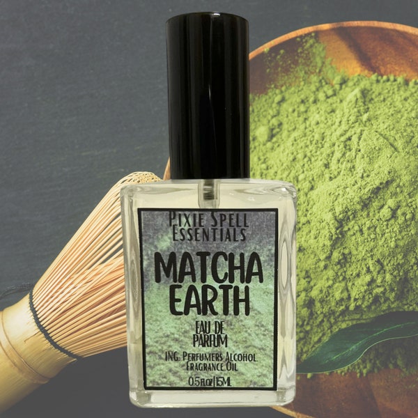 Matcha Earth Fragrance. Creamy Fig Note, Sharp Matcha Tea, Bitter Orange, Vetiver, Cedar Woods and Green Moss. Parfum Spray, Perfume Oil.