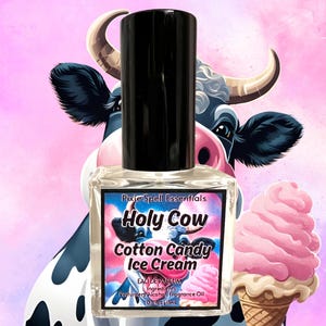 Holy Cow Cotton Candy Ice Cream Fragrance. Sugary Essences Of Raspberry, Strawberry, Vanilla Added To Holy Cow. Creamy Sweet Ice Cream