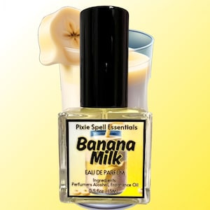 Banana Milk Fragrance. Ripe Banana Scent, Milky Scent, Sweet Vanilla, Sweet Fresh Scent. Eau de Parfum, Perfume Oil.