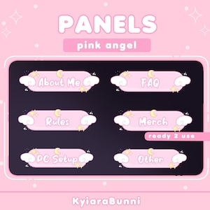 Pink Angel Dreamy Aesthetic Stream Panels