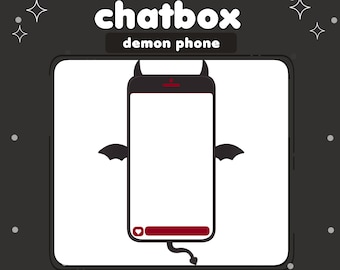 ANIMATED Spooky Halloween Bat Kitty Demon Devil Red Goth Chatbox Stream Asset