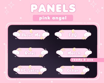 Pink Angel Dreamy Aesthetic Stream Panels
