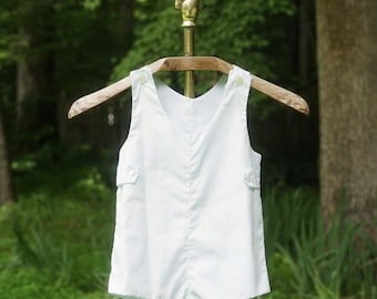 Vintage 90s Feltman Brothers Cotton Light Blue Romper