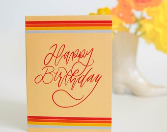 Happy Birthday Hand-Lettered Greeting Card