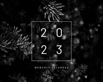 2023 Minimalist Monthly Calendar