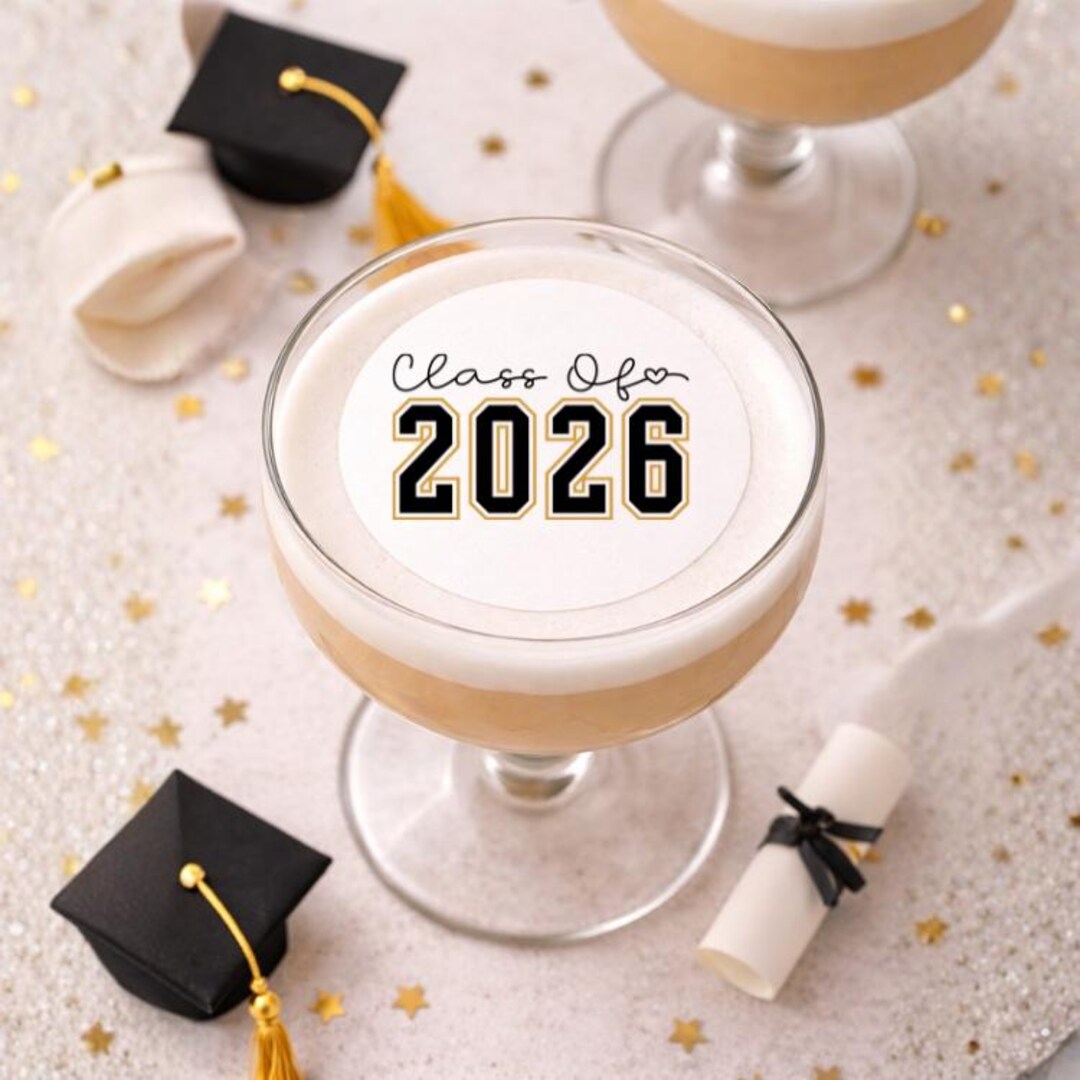 Graduation Drink Toppers | 2026 Grad Edible Graduation Cocktail Toppers ...
