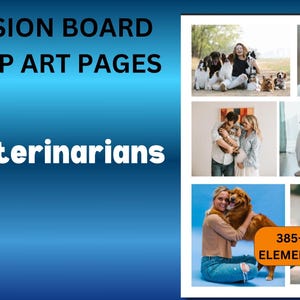 Vision Board Printables, Vision Board kit, Vision board planner, kdp template, kdp interior, printable art, digital downloads, veterinarian