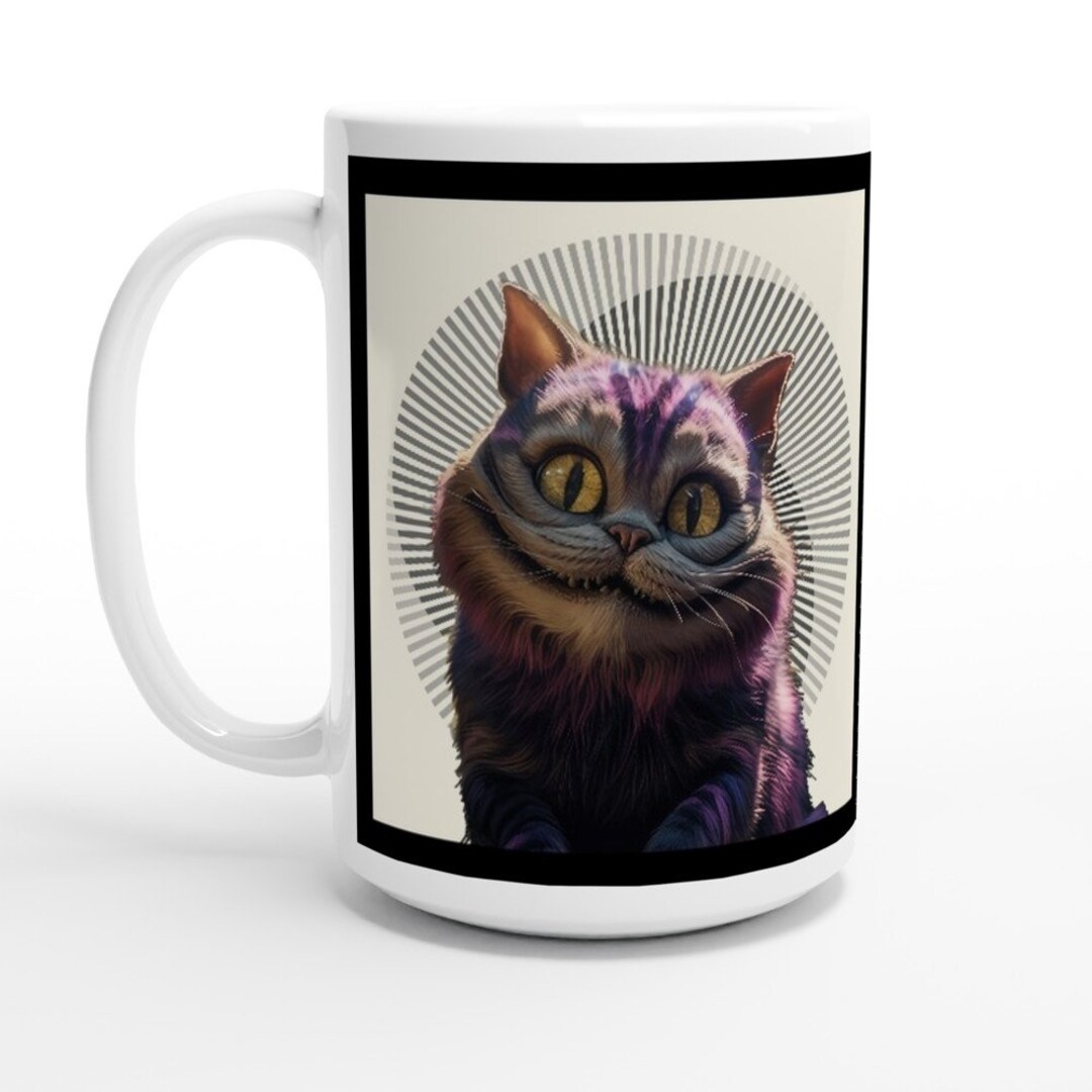 Cheshire Cat Mug Alice in Wonderland Mug We Are All Mad Here Etsy