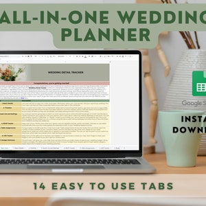 All-In-One Digital Wedding Planner | Google Sheets Spreadsheet Template | Instant Download