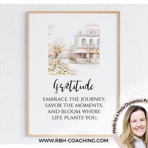 Gratitude Wall Art Downloadable Prints, Inspirational Quote, Home Wall Decor, Printable Wall Art, Grateful For Today, Positive Life Quote