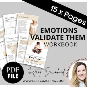 Manage Your Emotions Workbook, Emotional Intelligence, Self-Regulation Trigger Processing Journal, resource for mental health