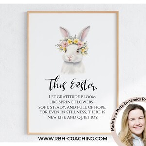Easter Wall Art, Spring Quote Printable, Printable Easter Print, Christian Easter Wall Art Print, Positive Life Quotes, Floral Scripture Art