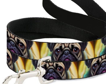 printed dog leash dog Abstract Pug Art Pet Leash - Galaxy Leash - Themed Leash for Dogs colorful leash Space Leash