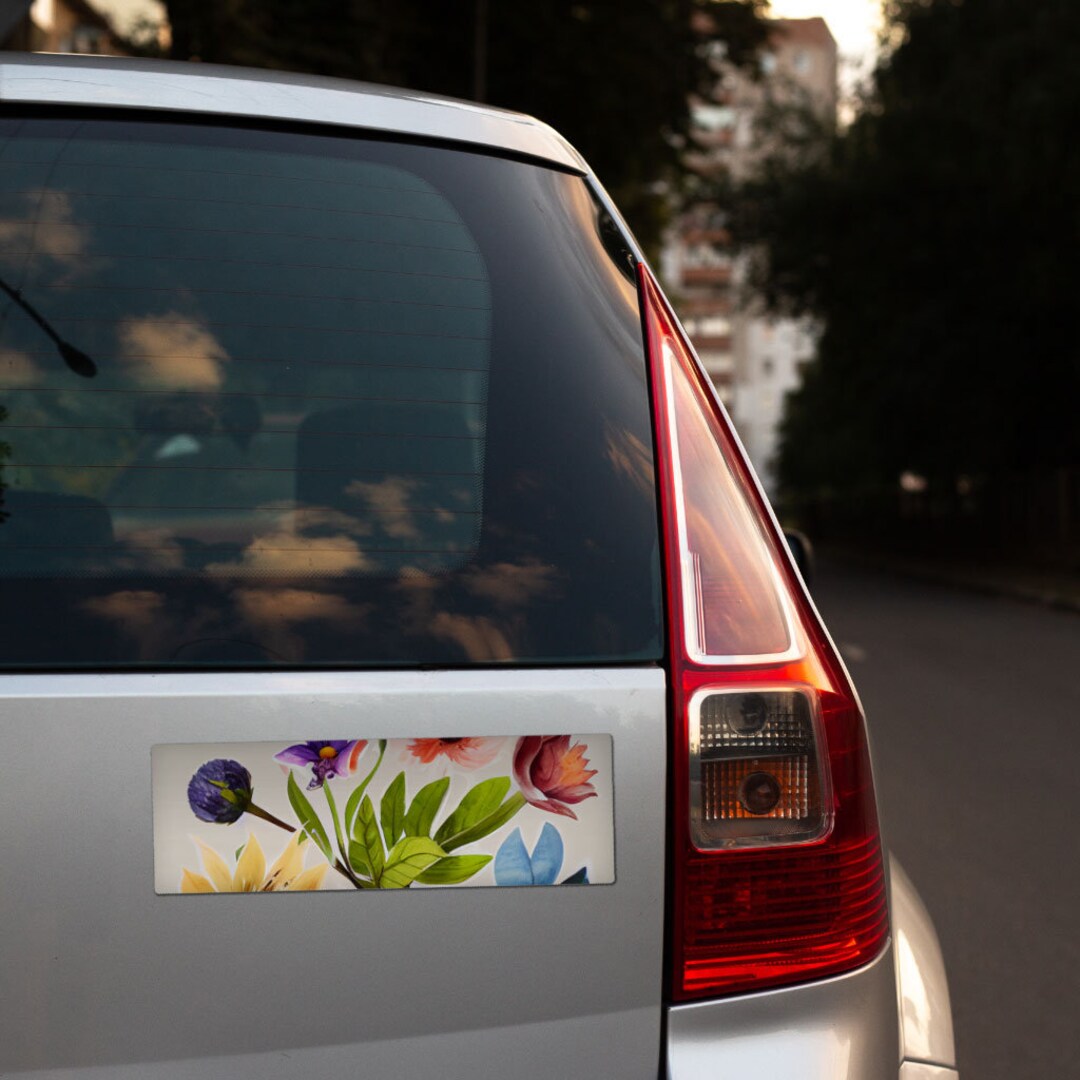 Spring Academy Bumper Sticker Spring Flowers Clip Art Magnetic Bumper Sticker Nature Bumper Sticker ...