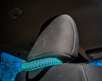 Custom Paracord Headrest Grab Handles with Engineered Grommets (Pair)
